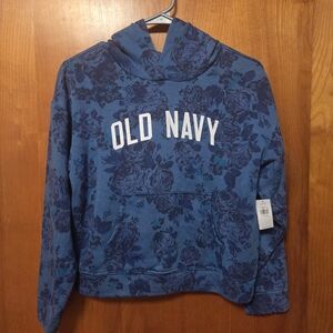 Old Navy Blue Floral Hoodie